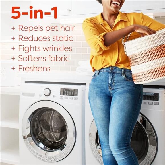 Bounce Pet Hair & Lint Guard Mega Fabric Softener Dryer Sheets with 3X Pet Hair - Picture 2 of 8